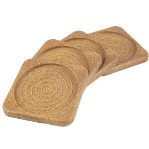 Porta Copos Kit com 4 Peças Evo Cerejeira