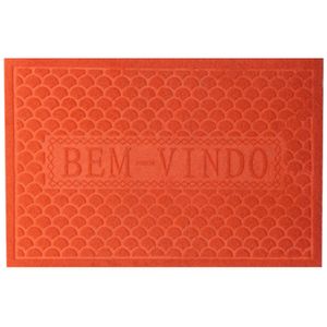 Tapete Bem Vindo Emborrachado 58x38cm Vermelho