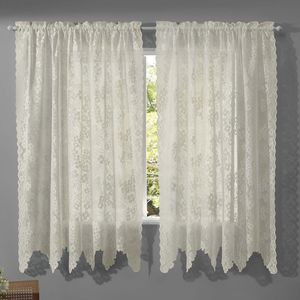 Cortina de Renda Dogwood Interlar 280x160cm Crú