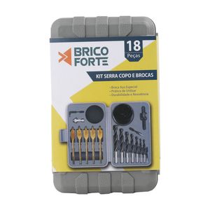 Kit Serra Copo e Bits 18 Peças Brico Forte