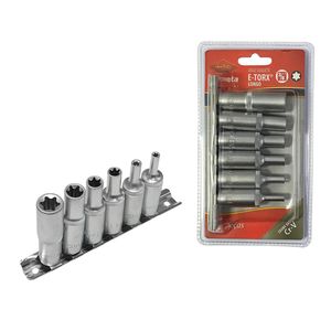 Soquete E-Torx Longo Jogo 6 Peças Corneta