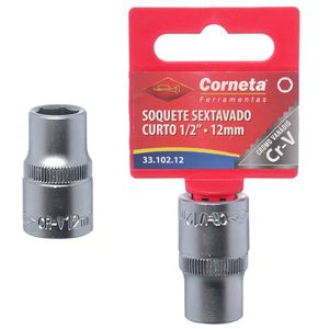 Soquete Sextavado Curto 1/2 12Mm Corneta