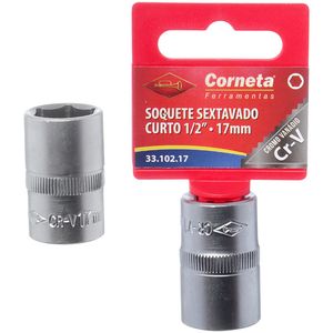 Soquete Sextavado Curto 1/2 17Mm Corneta