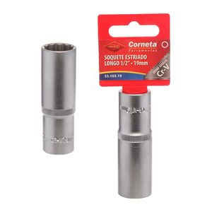 Soquete Estriado Longo 1/2 19Mm Corneta