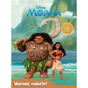 VAMOS COLORIR - MOANA - INCLUI GIZ DE CERA