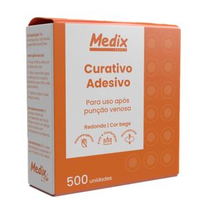 Curativo Adesivo Pós Coleta Bege 500 Unidades Medix