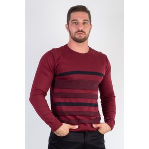 Suéter masculino de malha com listras 50004
