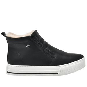 Tênis Via Marte Feminino Casual 030-001. Preto Pelo