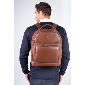 Mochila de couro masculina para notebook Vicente