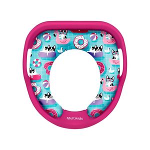 Redutor de Assento com Alça e Costas Poop-A-Doop +18m Rosa Multikids Baby - BB1048 BB1048