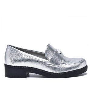 Sapato Feminino Mocassim Via Marte 23-16903 Prata