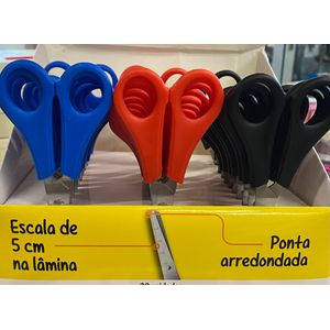 Tesoura Escolar De Aço - Display Com 30 Unidades