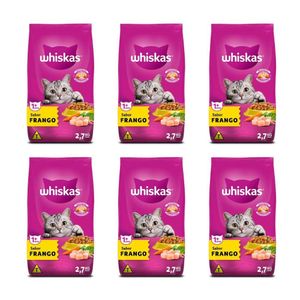 Kit Ração para Gatos Frango 6 Pacotes 2,7kg - WHISKAS Kit Ração para Gatos Frango 6 Pacotes - WHISKAS