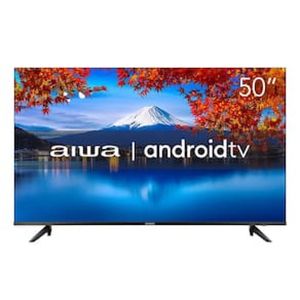 Smart TV 50” Full HD 4K AIWA 50BL02A com Android TV, Dolby Áudio, HDR10+, Wi-fi, Bluetooth, Comando de Voz, Blue Protect e Borda Ultrafina