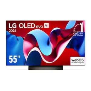 Smart TV LG 55" OLED 4K EVO OLED55C4 com processador AI alpha9 Ger7, Wi-Fi, Bluetooth, WebOS, 120Hz e LG ThinQAI