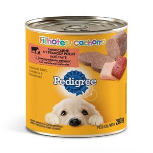 Ração Úmida Lata Patê de Carne e Frango para Cães Filhotes 280g - PEDIGREE