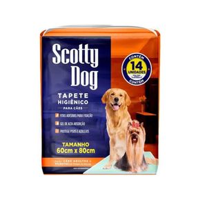 Tapete Higiênico SCOTTY DOG para Cães com 14 Unidades Pacote 60x80cm