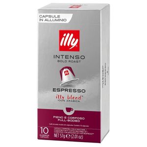 Café ILLY Espresso Intenso 10 Cápsulas 57g Café ILLY Espresso Intenso Compatível com Máquinas Nespresso com 10 Cápsulas 57g