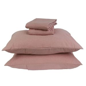 Jogo de Cama king Microfibra Mesclado Rosa - ACASA