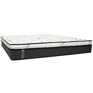 Colchão Viúva Castor New Alfa One com Molejo Tecnopedic, Euro Pillow e Revestimento em Malha 24x128x188cm - Cinza/Branco