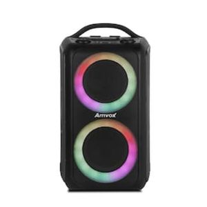 Caixa de Som Amplificada Amvox Bagvox Black ACA600 com 2 Alto-falantes de 6,5 Bivolt, Alça de transporte e Display LED  600 W