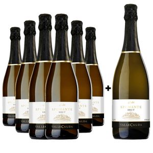 Kit 6 Espumantes Valle Calda Brut + 1 Magnun 1,5L