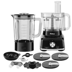 Multiprocessador de Alimentos Philco PMP1600P 9 em 1 com 2 Velocidades + Pulsar 1700W – Preto