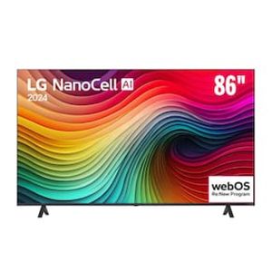 Smart TV 86" LG 4K NanoCell 86NANO80T com processador A8 AI, 120Hz, FreeSync, Alexa, Chromecast integrado, webOS 24 e Controle Smart Magic