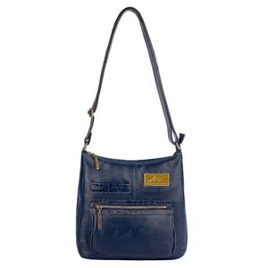 Bolsa tiracolo em couro liso Denise