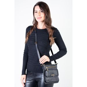 Bolsa pequena transversal em couro liso Emma