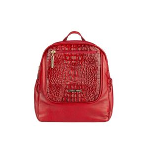 Mochila pequena de couro croco Estela