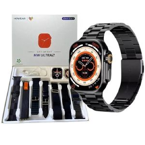 Relogio Smartwatch Hw Ultra2 49mm 8x1 +7 Pulseiras Com Chat Gpt - Preto