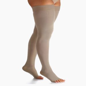 Meia Sigvaris Select Comfort Premium Meia Coxa Compressão 20-30 Mmhg P Normal Pont Aberta Nat Esc