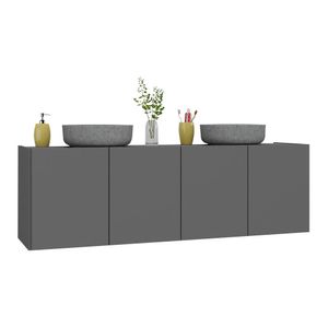 Gabinete de Banheiro 123,5cm Suspenso 4 Portas Multimóveis MP5047