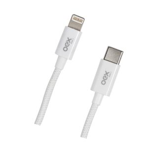 Cabo Duo Tipo C e Lightning Branco Ce210 OEX