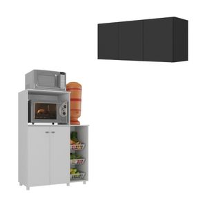 Kit Armário de Cozinha 3 Portas com Balcão Multiuso/Fruteira Multimóveis MP2235