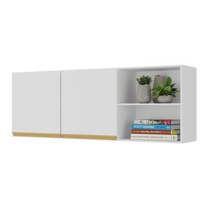 Armário de Cozinha Aéreo 150 cm 2 Portas Veneza GW Multimóveis MP3741 Branco