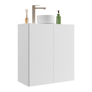 Gabinete Banheiro 2 Portas Suspenso 63cm Multimóveis MP5007 Branco