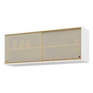 Armário de Cozinha Multimóveis Veneza GW 120 cm 2 Portas de Vidro FG3683 Branco