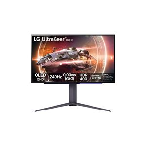 Monitor Gamer LG UltraGear OLED – Tela OLED 27”, QHD, HDR400, True black, 1.5M:1, 240Hz, 0,03ms (GtG), NVIDIA® G-SYNC® – 27GS95QE-B