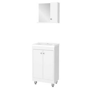 Gabinete Banheiro com Cuba e Espelheira 45cm Multimóveis CR10057 Branco