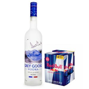 Combo Vodka Grey Goose 750ml + 4 Red Bull 250ml