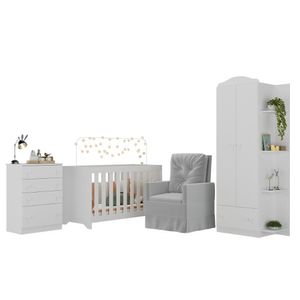 Quarto Infantil Completo com Poltrona de Amamentação Multimóveis MP4068