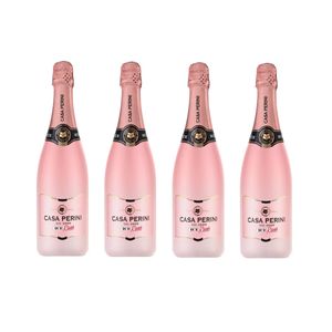 Kit 4x Espumante Casa Perine Ice Rosé 750ml