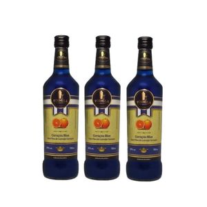 Kit 3x Licor Fórmula Curaçau Blue 720 ml