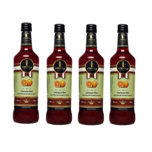 Kit 4x Licor Fórmula Curaçau Red 720ml