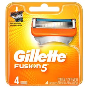 Carga GILLETTE Fusion 5 com 4 Unidades