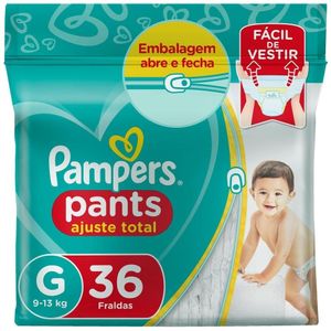 Fralda Pampers Pants Mega Ajuste Total G Com 36 Unidades