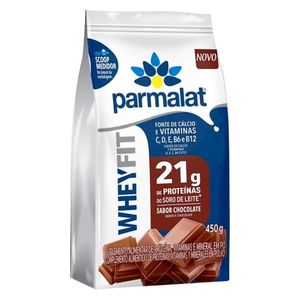 Whey Protein Em Pó Chocolate Whey Fit Parmalat 450g