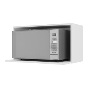 Armário de Cozinha Nicho para Microondas 70 cm Veneza GW Multimóveis MP3737 Branco